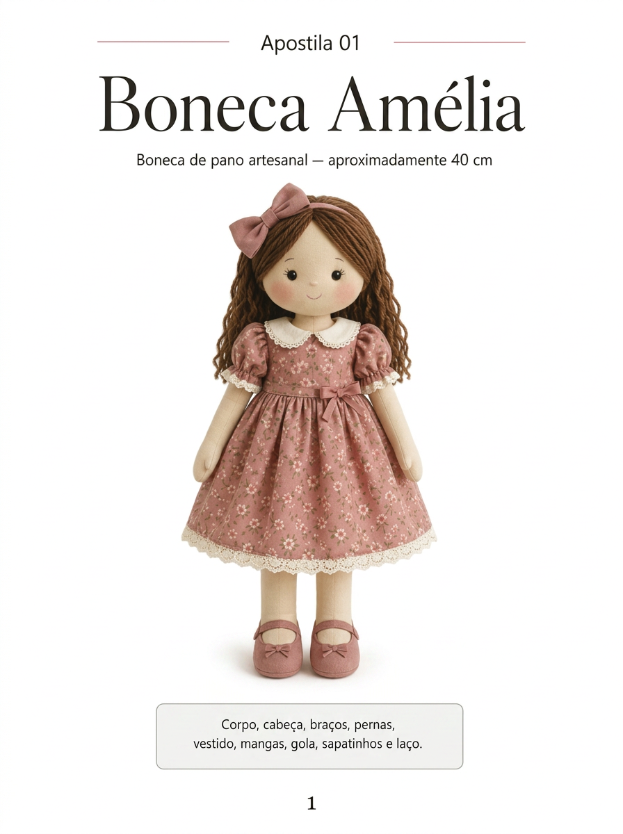 Apostila de boneca de pano — Boneca Amélia