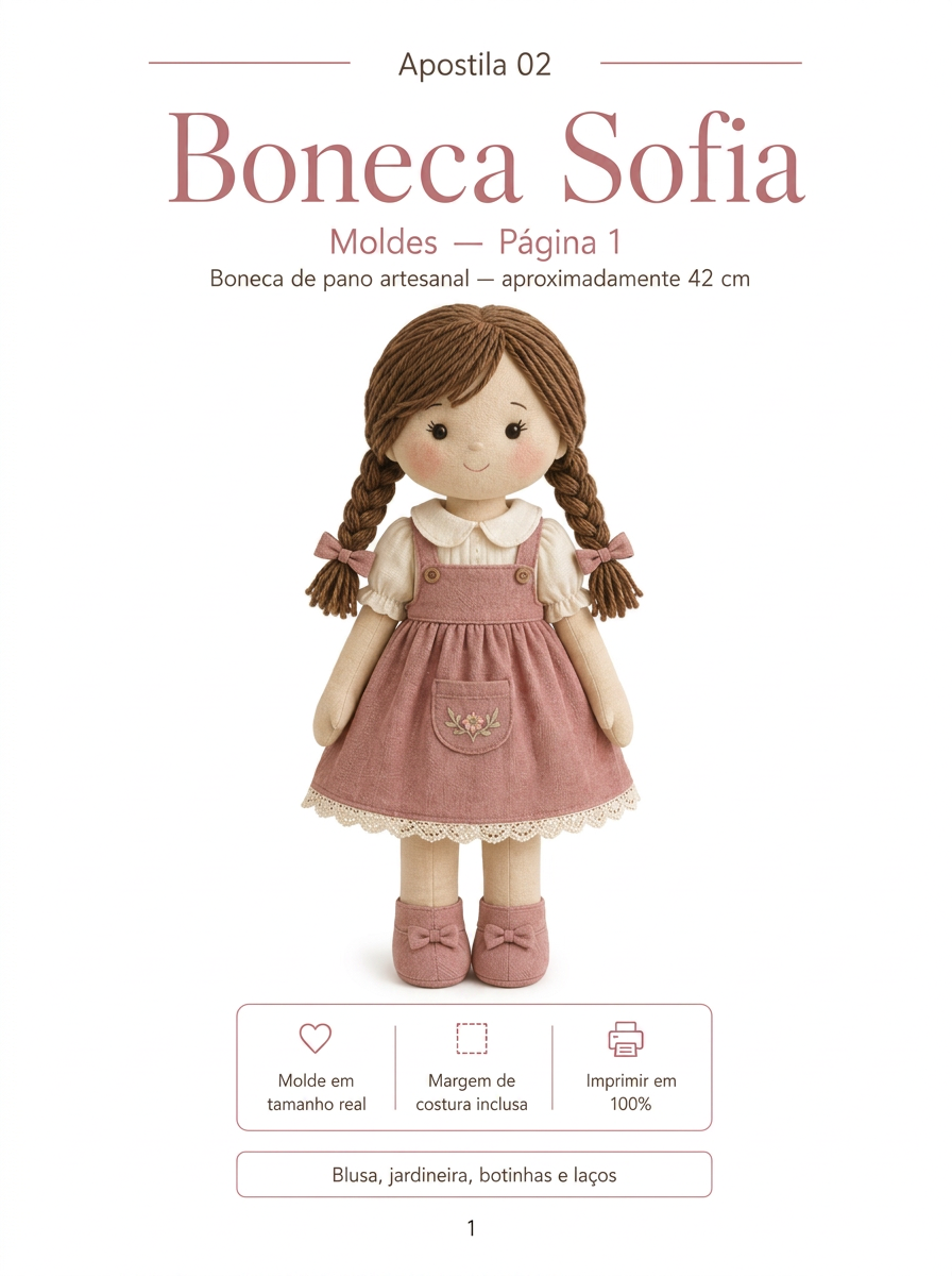 Apostila de boneca de pano — Boneca Sofia